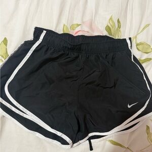 Nike Women's Black and White Athletic Shorts